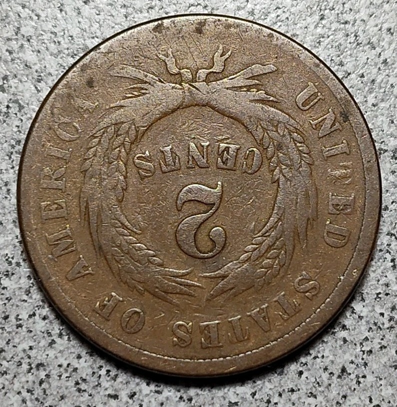 1867 US Two Cent Piece / Type Set Coin #C022 / 2 Cents