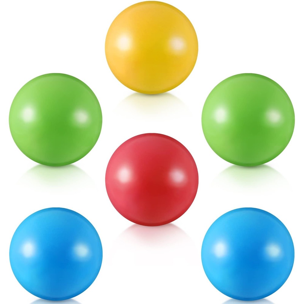 6 Pieces Multi Colored Plastic Replacement Balls Small Bulldozer Popper Toy