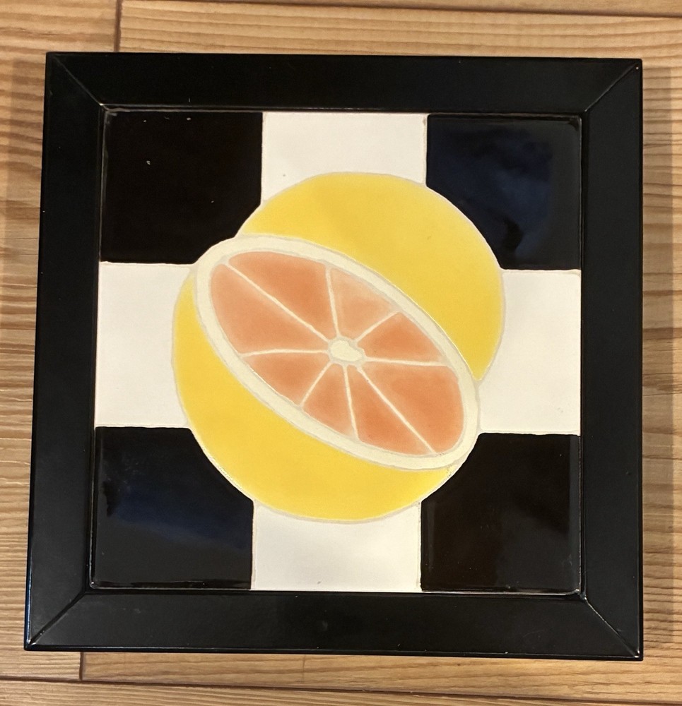 1-6 Alvstad Custom Tile Co Ceramic Tile Signed & Framed Fruit or Vegetable