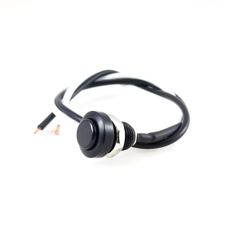 Tesi Switch MICRO Metal Black 8mm Momentary Guitar Kill Switch