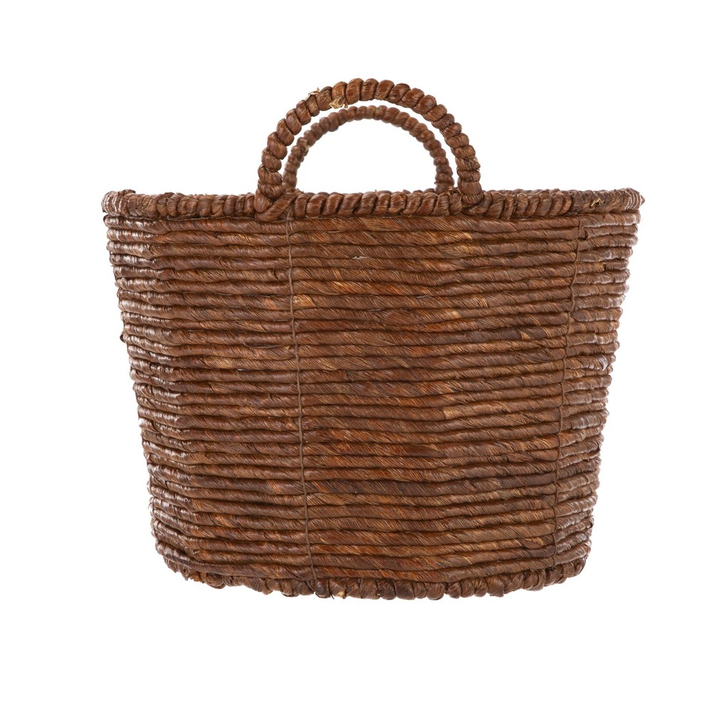 Brown Handwoven Maize Basket Oval