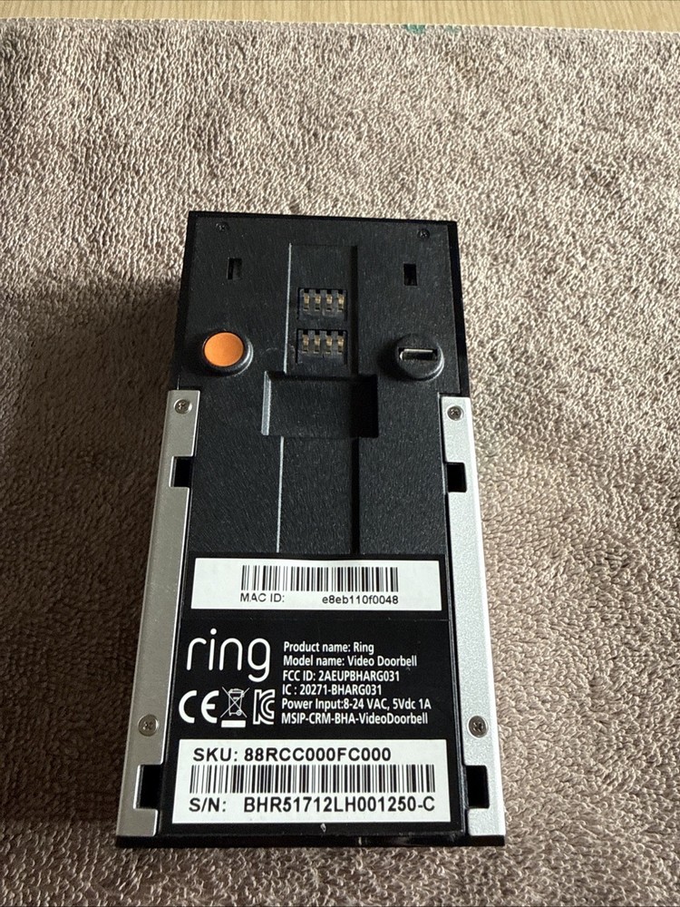 RING WIRELESS VIDEO DOORBELL SATIN NICKEL - Unit Only