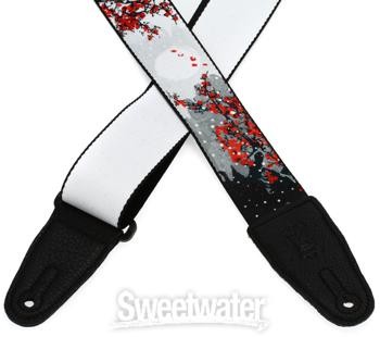 Levy's MPD2 Polyester Guitar Strap - Cherry Blossoms & Snow