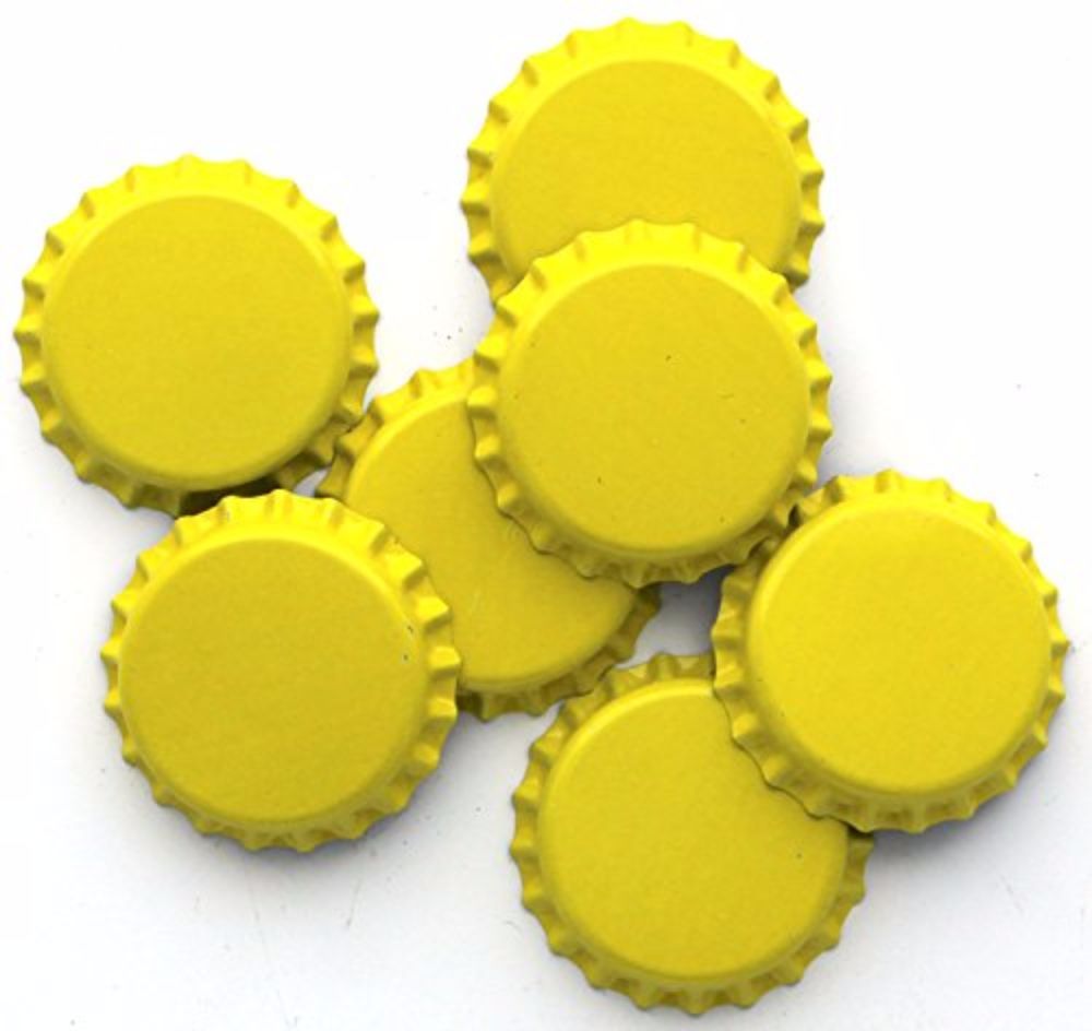 Crown Caps With Oxy-Liner- Bottle Caps (Yellow 576 Count)