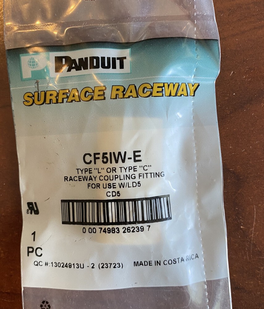 *NEW* CF5IW-E-PANDUIT-RACEWAY COUPLING FITTING-FREE SHIPPING*