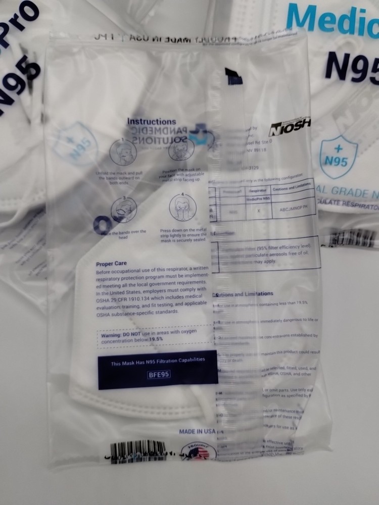 28 Medic Pro N95 Particulate Respirator Face Mask