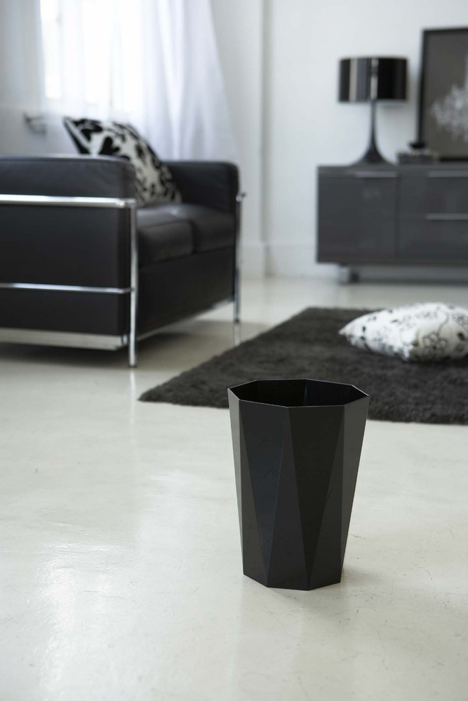 Yamazaki Trash Can Diamond Black 6412
