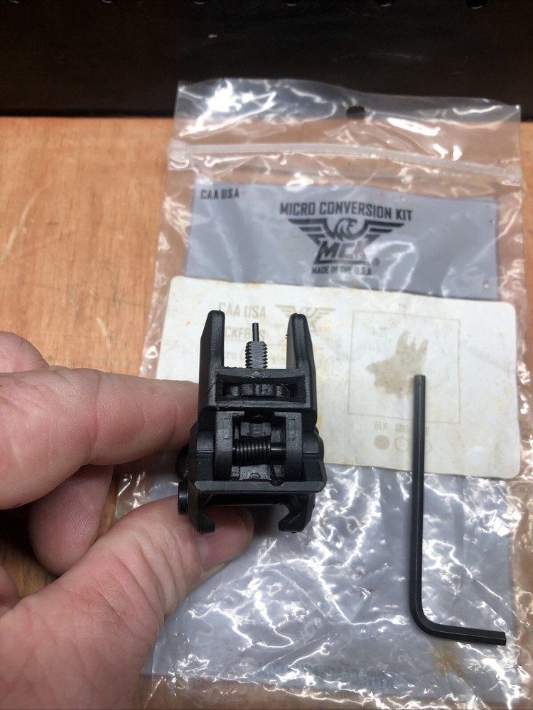 CAA MCKFL MCKFBUS BLACK Front Flip Back Up Sight NOS MICRO CONVERSION JB