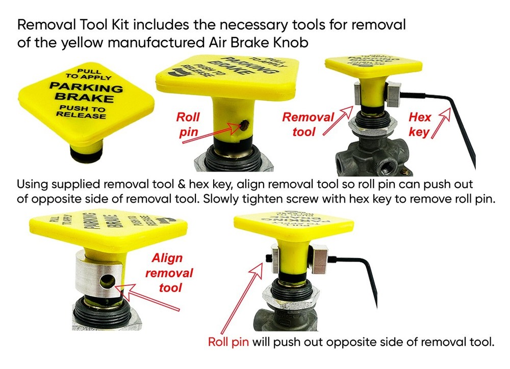 Roll Pin Punch Set Removal Tool for Air Brake Knobs Easily Remove Roll Pins