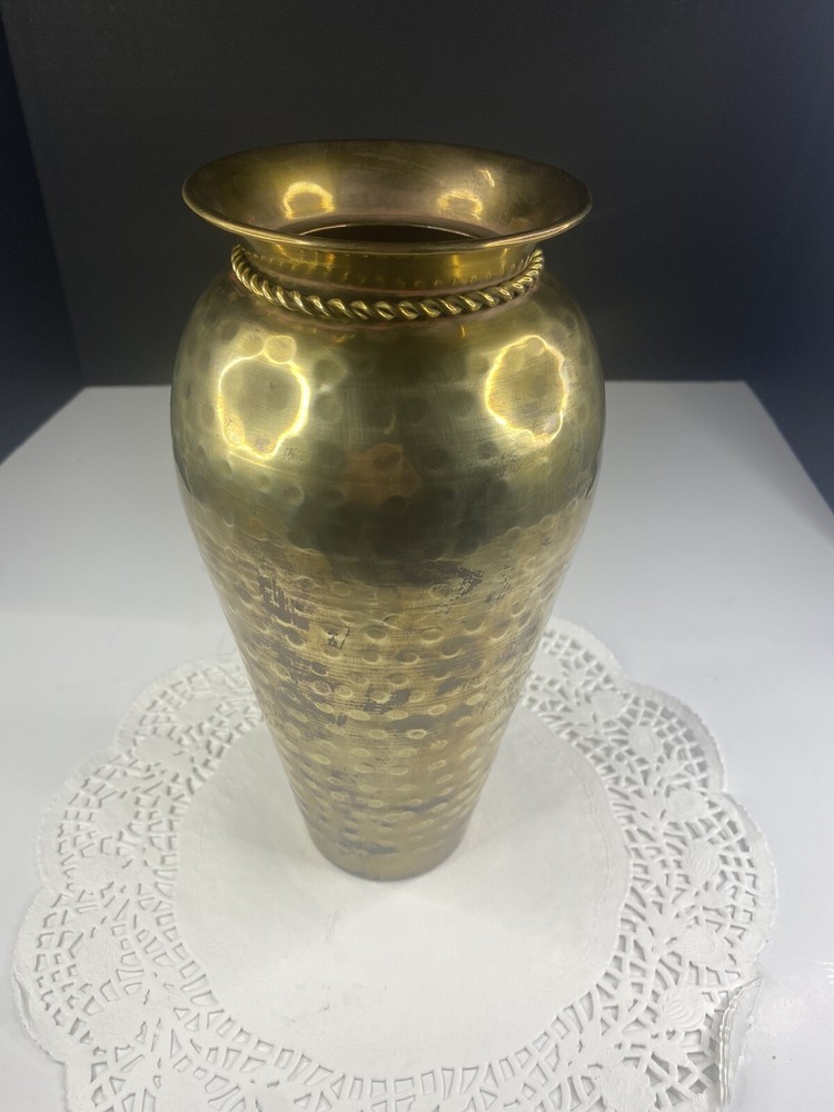 solid brass vase made in india