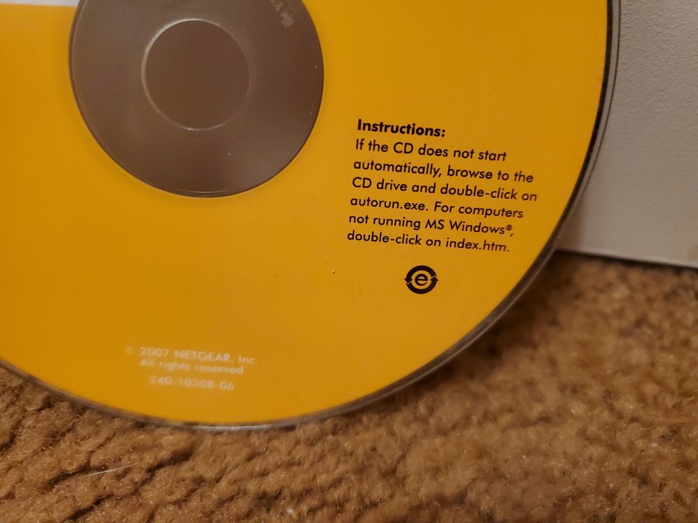 Netgear Wireless Router WGR614v7 Resource CD Ver. 2.2 (Software, 2007)