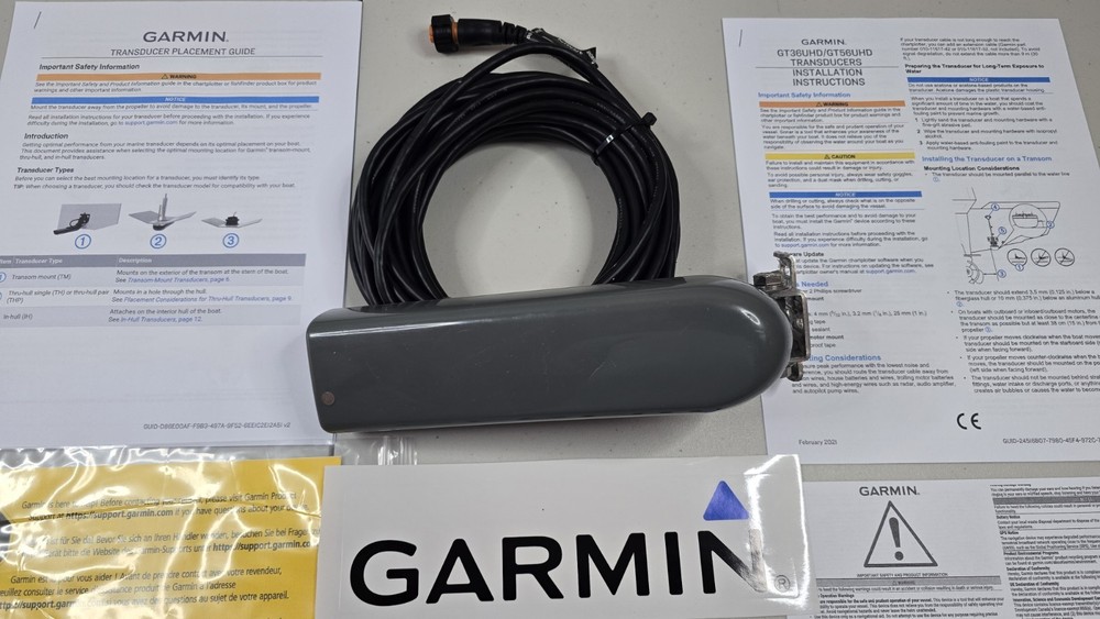 Garmin CV51M-TM Transducer – Transom Mount – Complete Set