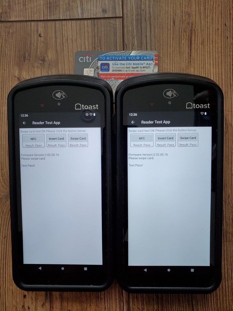 Two(2) Toast Flex POS Go 2 Handheld Tablet Mobile Computer Device - TG200