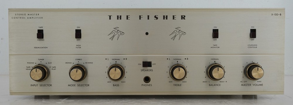 Fisher X-100-B Stereo Master Control Amplifier : Good Working Condition!!!