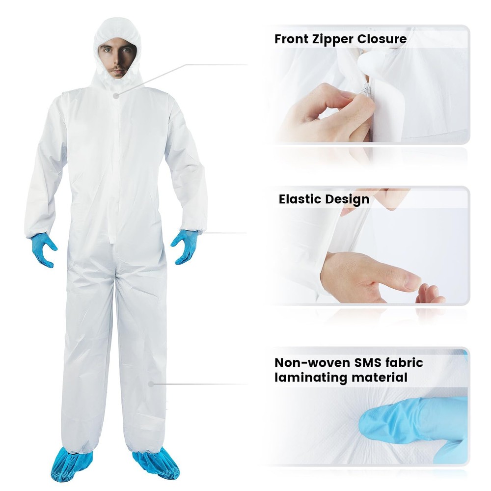 Hazmat Suits Disposable Available In 7 Sizes And 4 Packaging Specifications Disp
