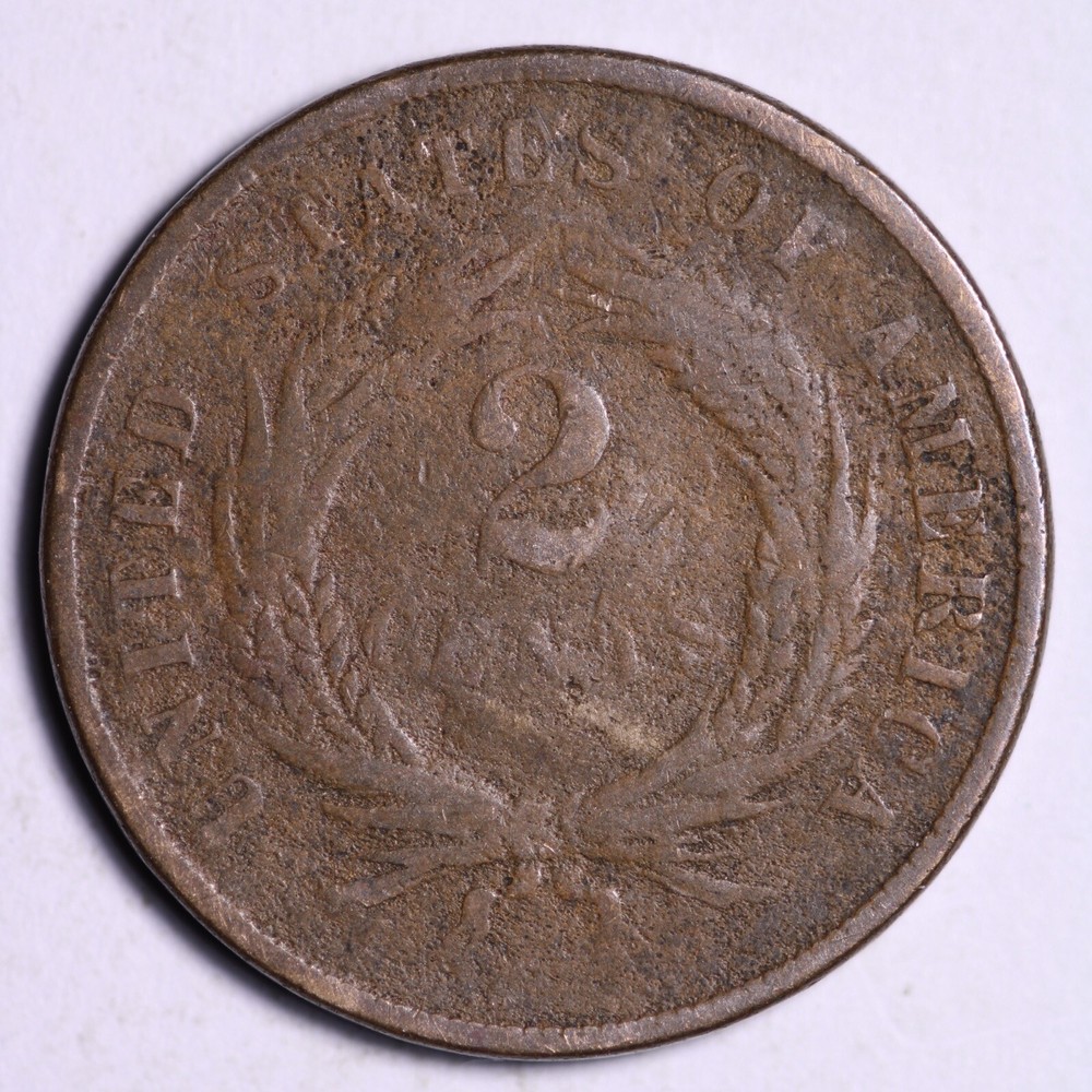 1867 2 Cent Piece VG FREE SHIPPING E527 UF