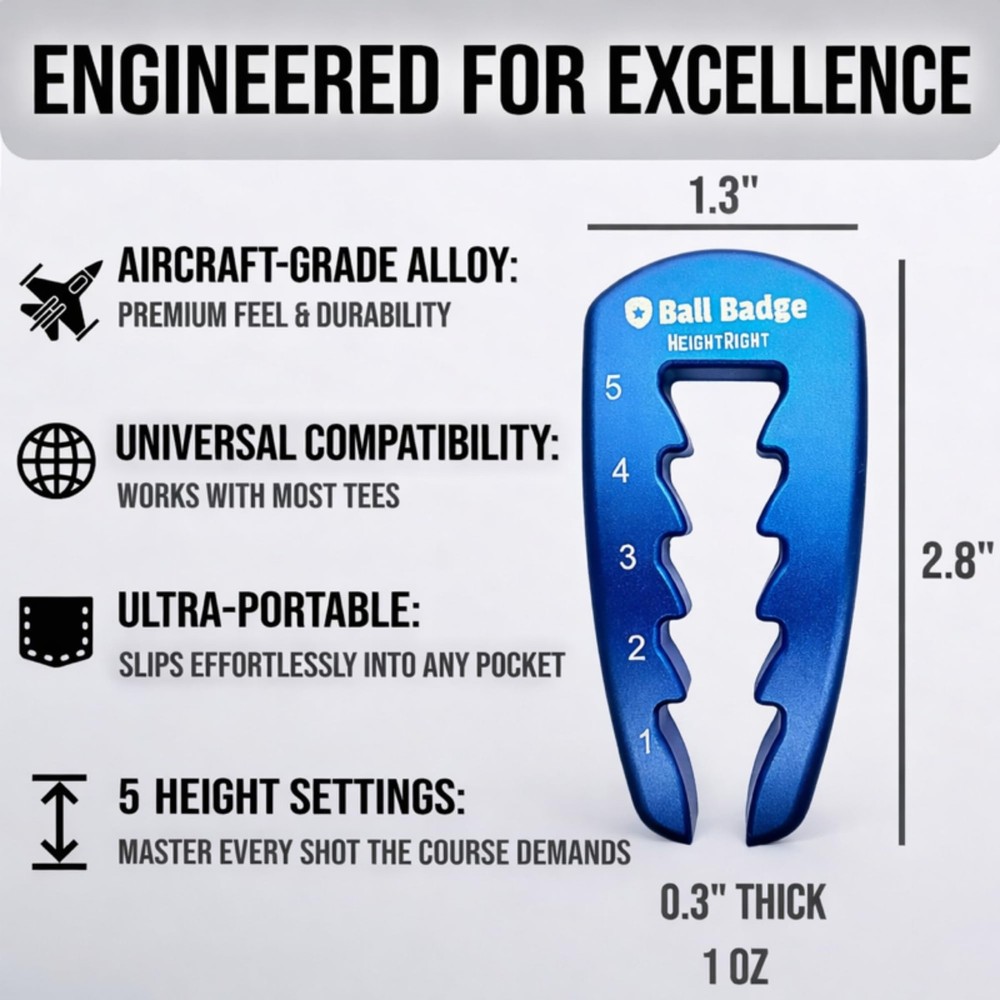 Adjustable Golf Tee Height Tool – Precision Height Setter for Consistent Swings