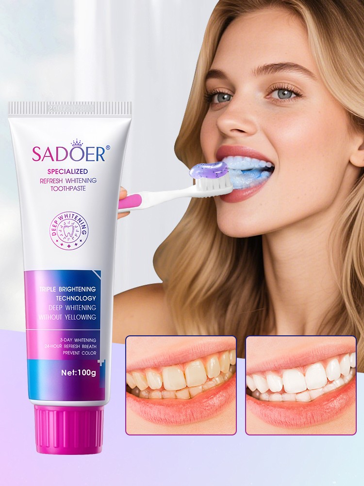 2x Teeth Whitening Toothpaste Remove Tooth Stain Deep Teeth Clean Fresh Breath