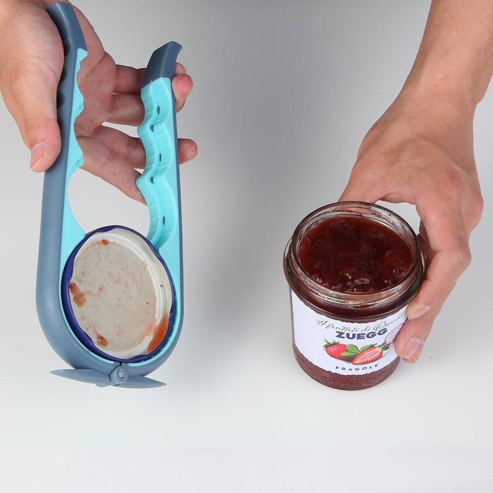 Jar Opener for Weak Hands Arthritis Multi Lid Gripper Blue Grey
