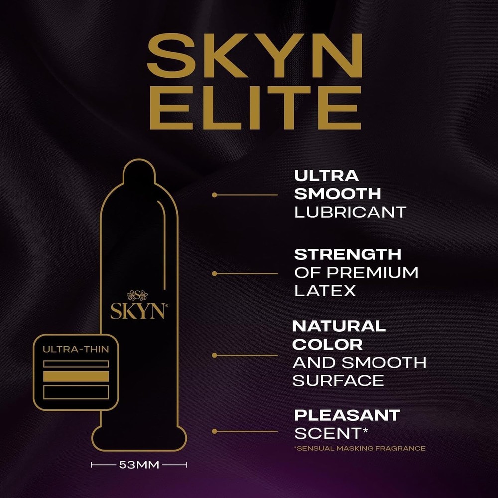 Elite Ultra-Thin 10 Count Polyisoprene Condoms - Luxurious Lubricated Experience