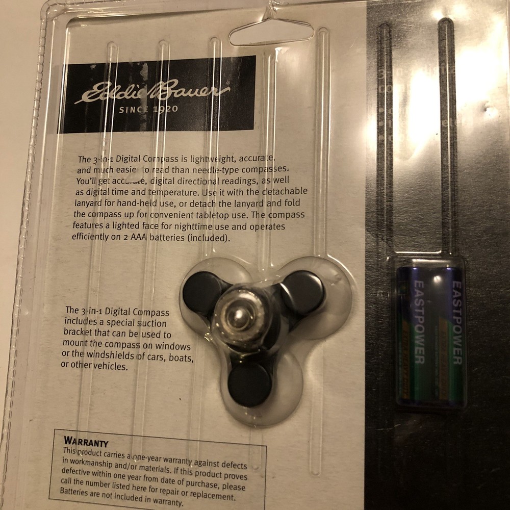 Eddie Bauer Compass Digital EB9980CP Thermometer Clock