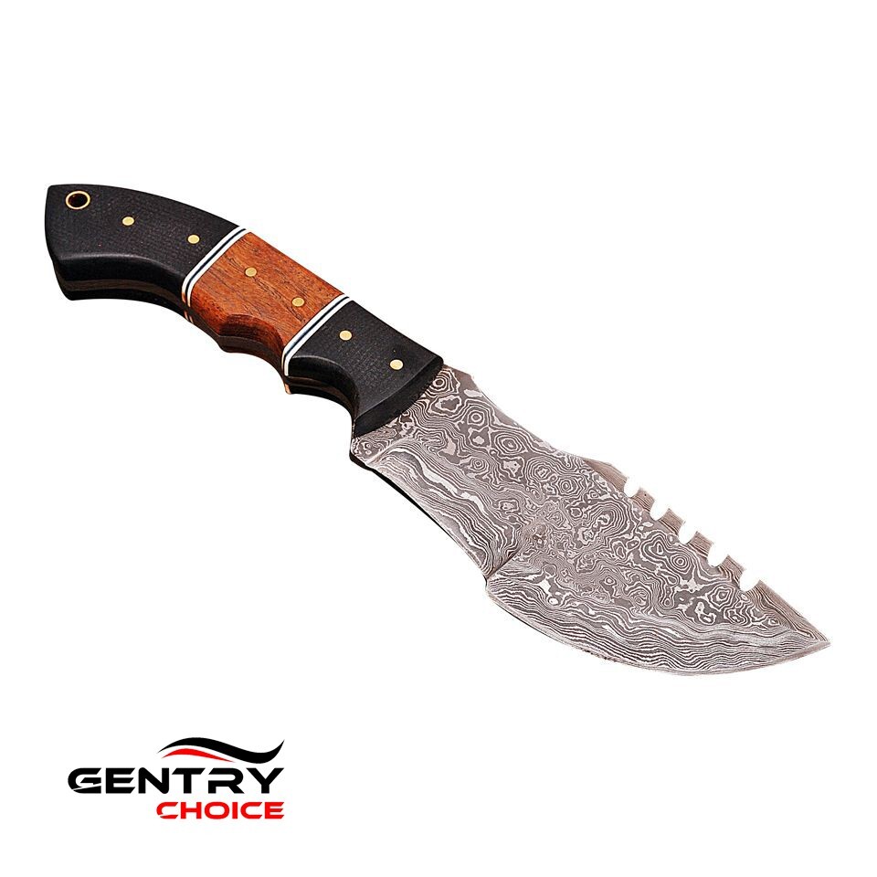 Handmade Tracker knife with Multi Functional Leather Sheath Camel Bone Handle