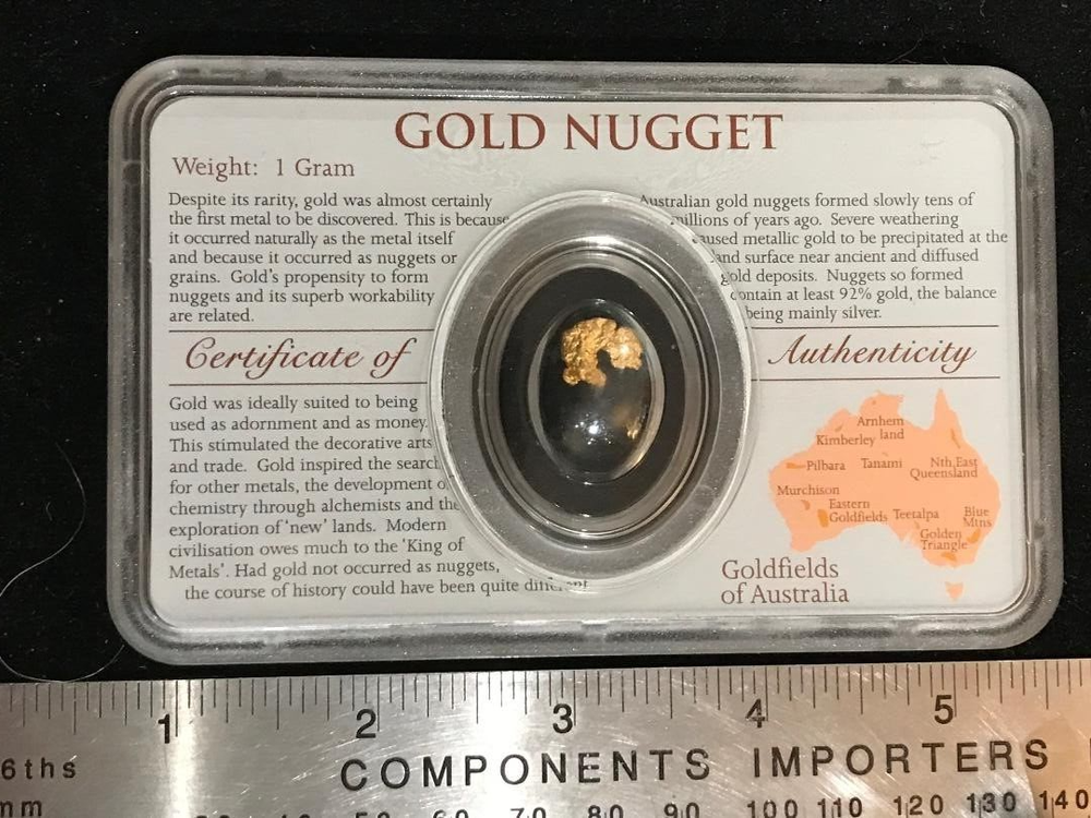 Australian Gold Nugget Certificate of Authenticity Perth Mint