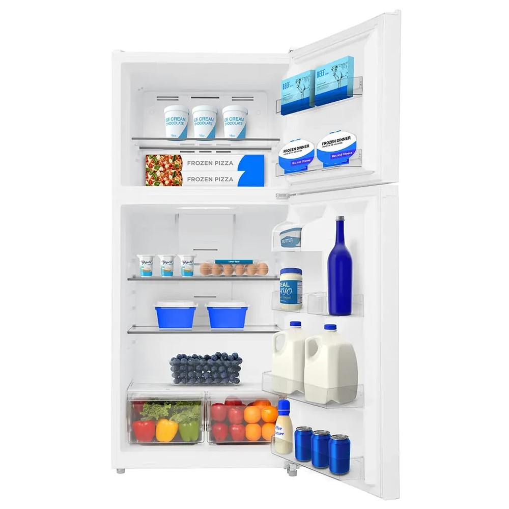 Midea MRT18D3BWW 18 cu. ft. Garage Ready Top-Freezer Refrigerator