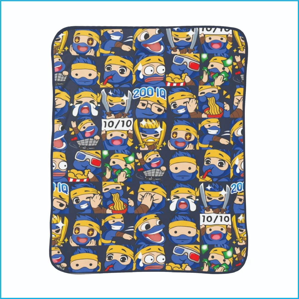 Ninja Game Time Influencer Plush Throw Blanket Soft Microfiber Kids Gift