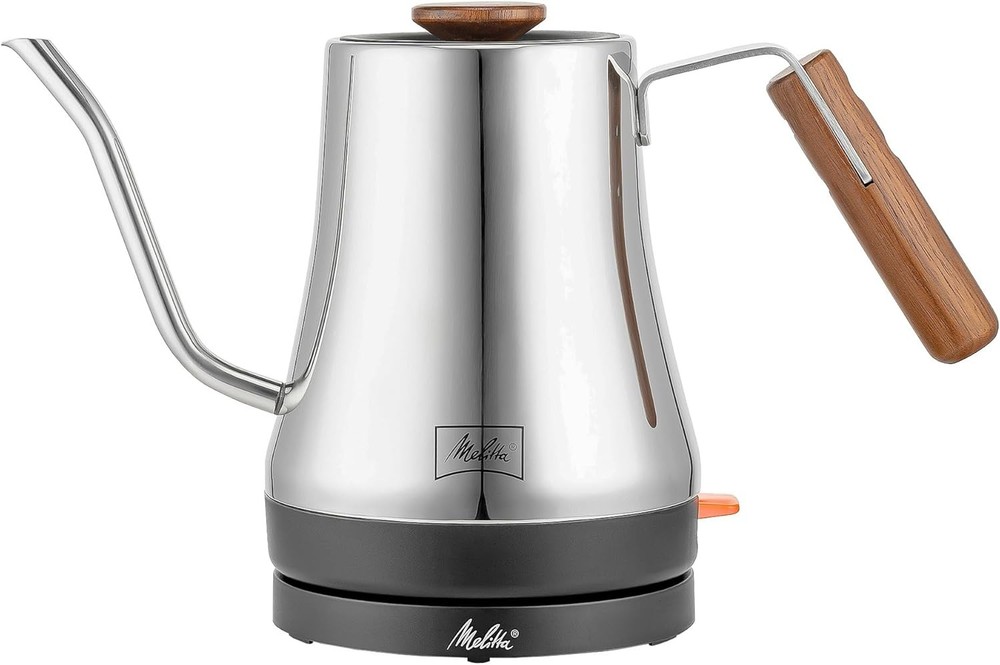 Melitta Precision Pour Gooseneck Electric Kettle with Wooden Handle & Knob, 120V