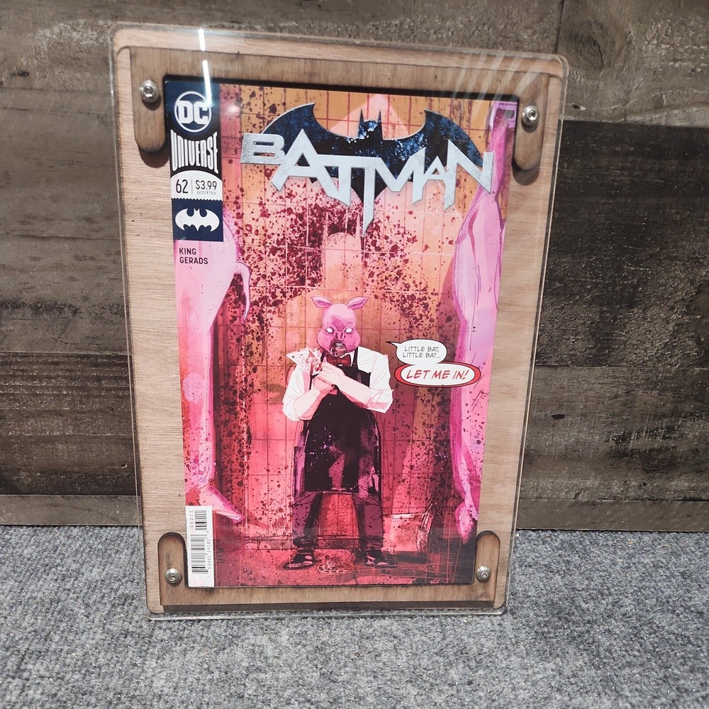 Comic Book Wall Mount Display Frame Acrylic Front Wood Veneer Base 7.5" x 11"