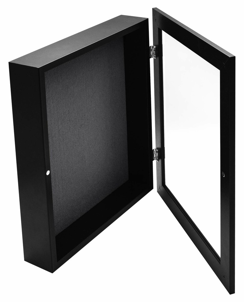 11x14 Shadow Box Black Frame Display Case 2" inch Depth Memorabilia Awards Medal