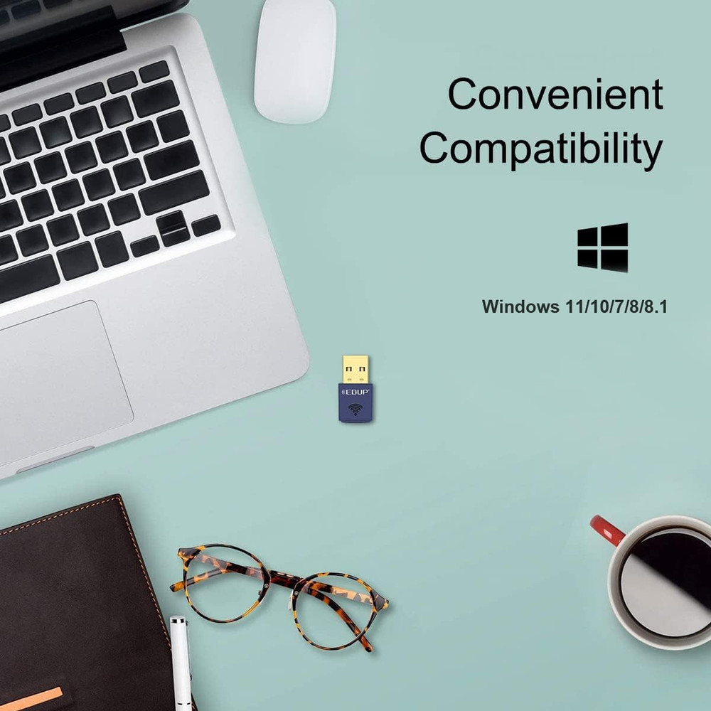 USB Bluetooth Wifi Adapter for PC, Bluetooth 4.0 Adapter, Wireless Nano USB