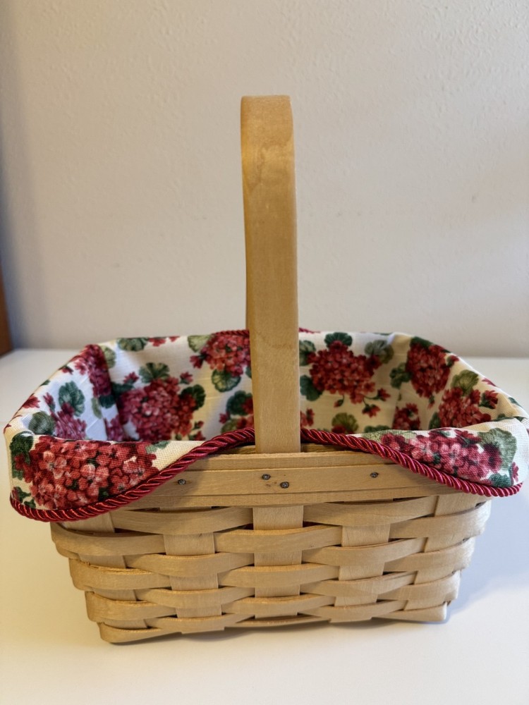 Spring Basket Liner from Longaberger Geranium Fabric