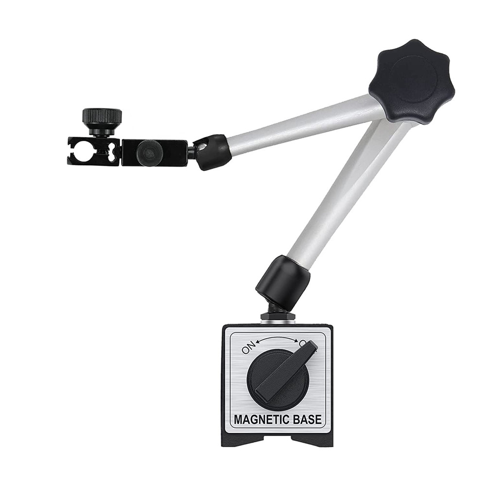 Magnetic Base Stand 176 lbs / 80 kg Max Pull for Dial Indicator (Silver)