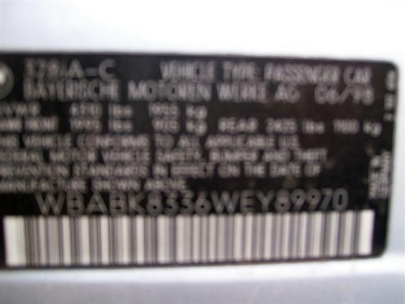 1998 328IC Keys/Latches/Locks 108991