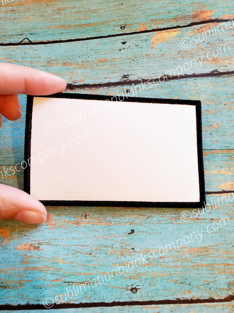 10 pcs. Blank Rectangle Sublimation Hat Patches. 100% polyester! Set of Ten!