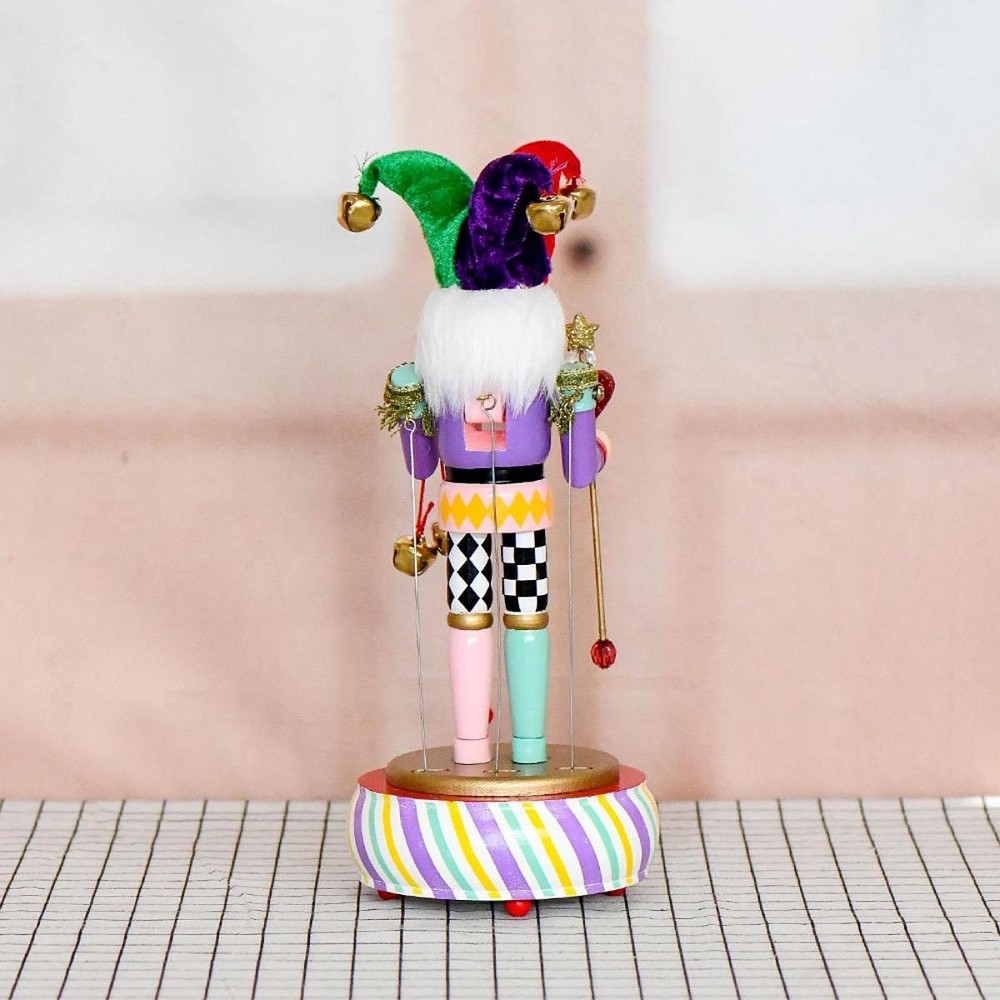 Clown Dancer Nutcracker Wind up Musical Box Decorative Home Accent Standing on