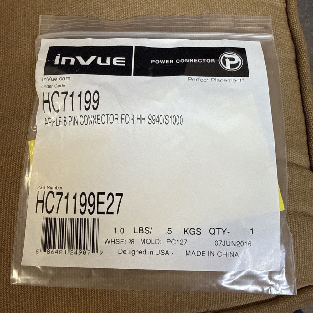 InVue Security HC71199 Cable w/ Lightning Connector - White