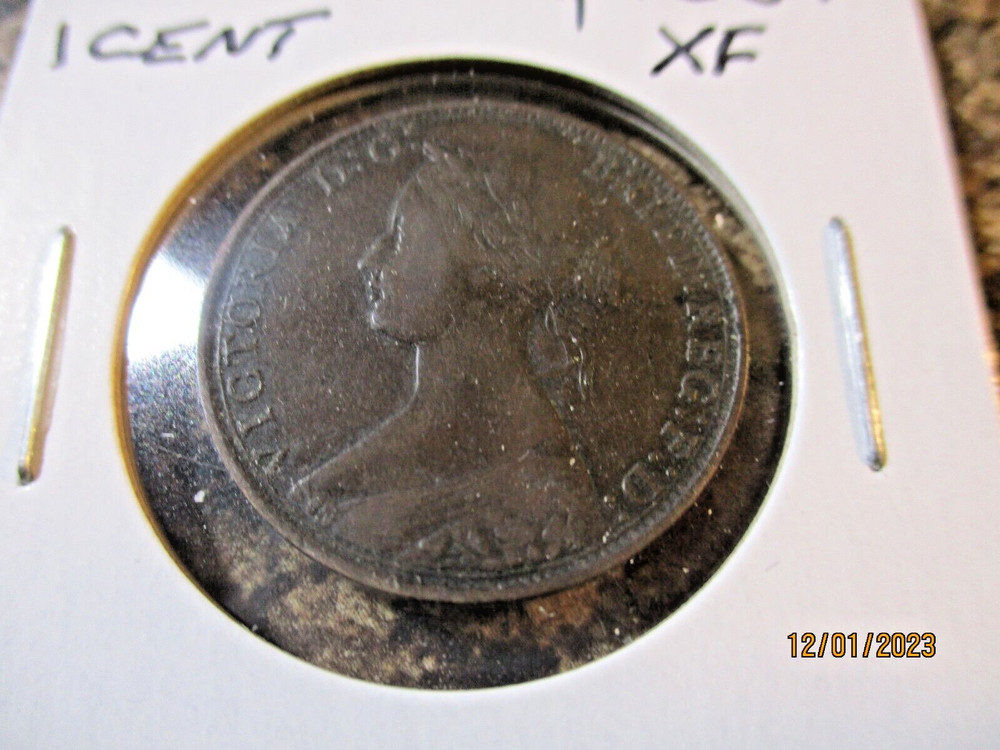 1864 NEW BRUNSWICK 1 CENT XF    DS