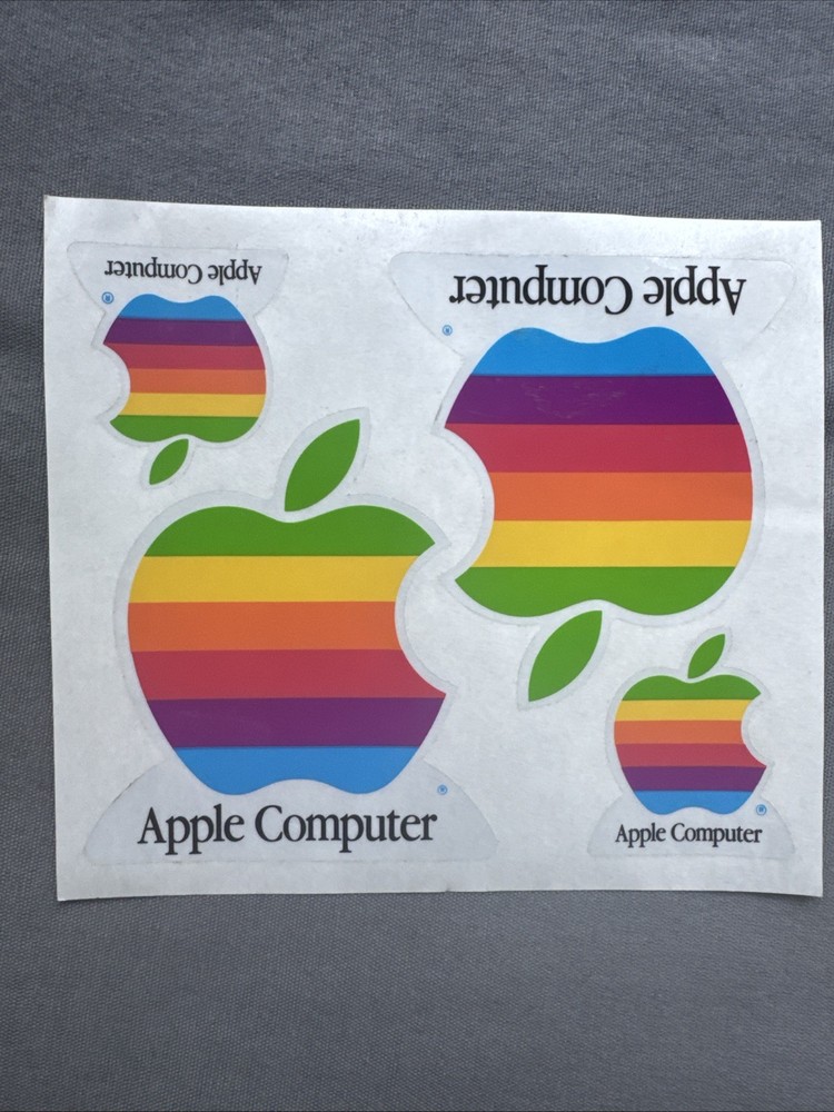 Apple Rainbow Stickers - Original 1990’s