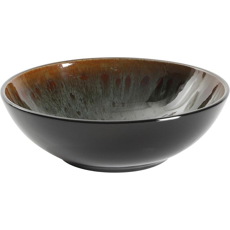 Reactive Glaze Stoneware Dinnerware Set Dishwasher Safe Unique Service for 4