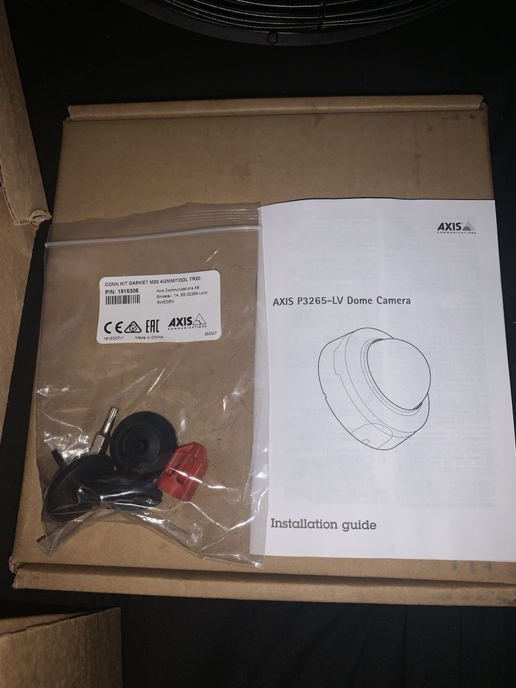 Axis P3265-LV Dome Camera New in box With Conduit back box