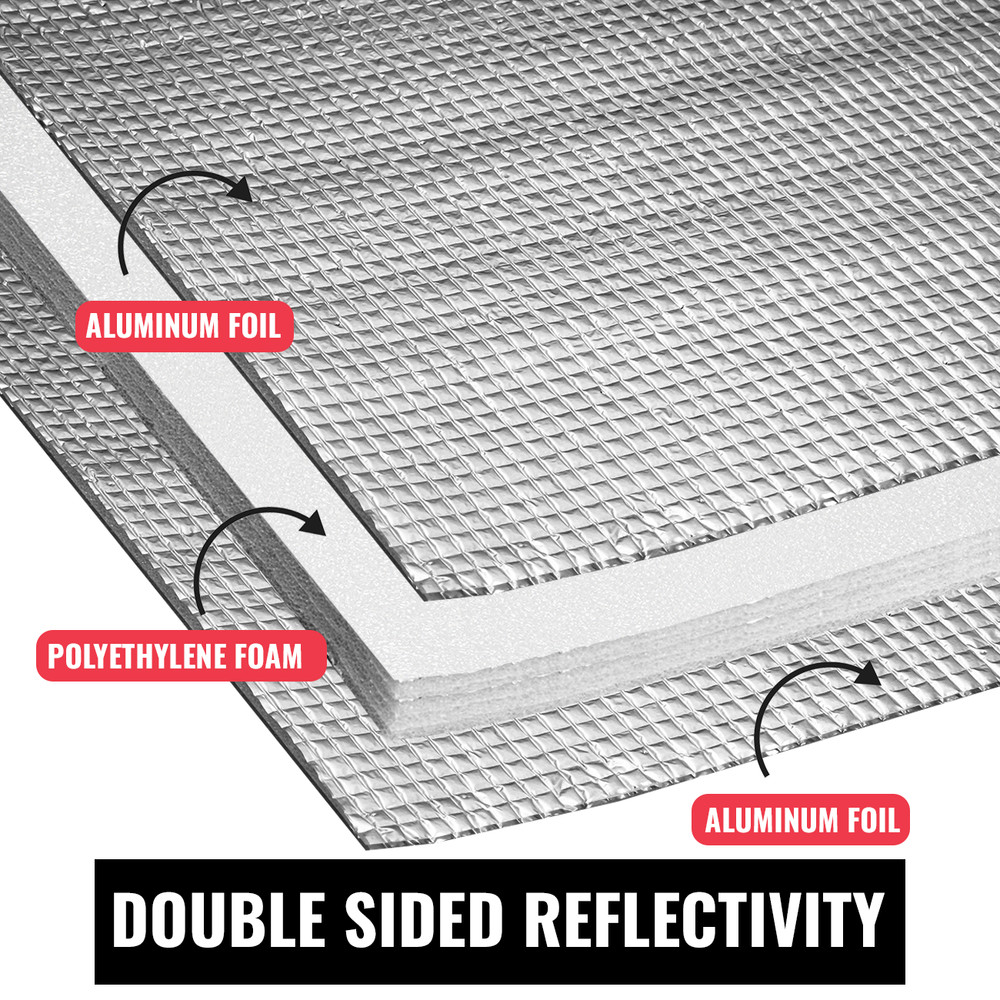 XTEMP 3mm Reflective Foam Core Insulation, RADIANT BARRIER 48'' X 25ft