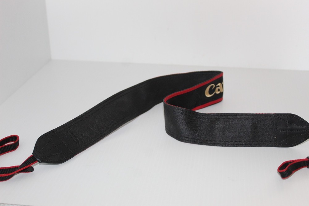 Canon EOS Black Red OEM Camera Neck Shoulder Strap 25" Long