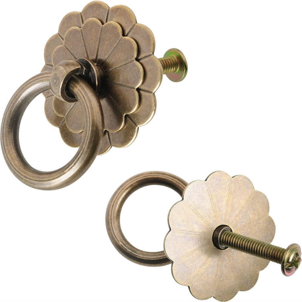 6PCS 2.5Cm Vintage Style Pull Ring Drawer Ring Pulls Vintage Decorative Handles