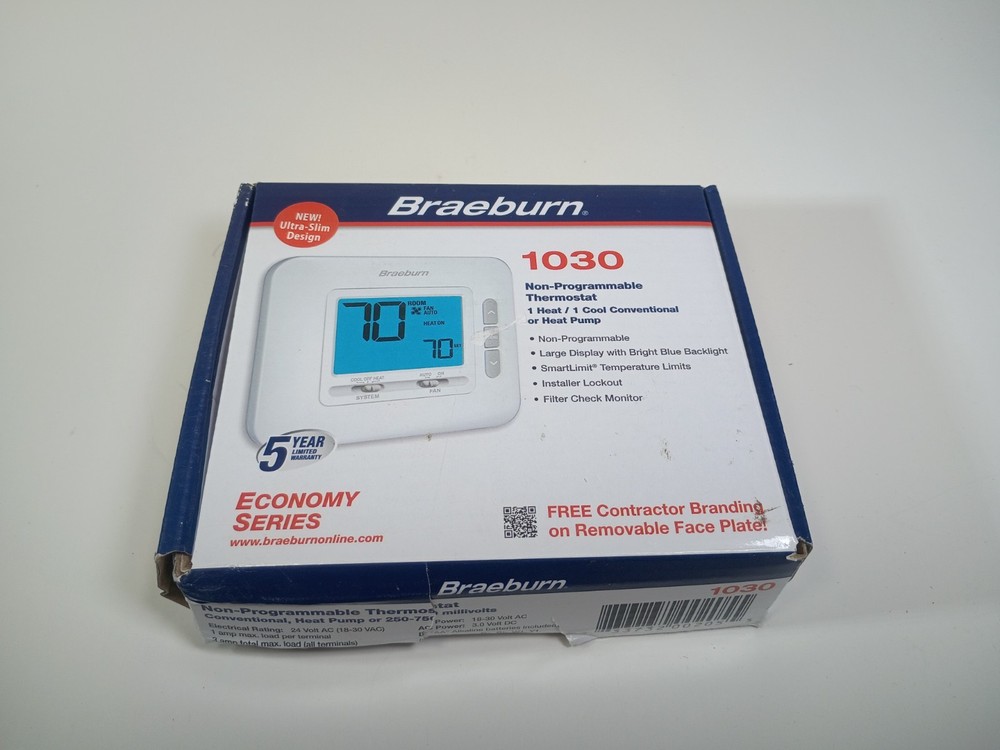 Braeburn 1030 Non-Programmable 1H/1C Thermostat