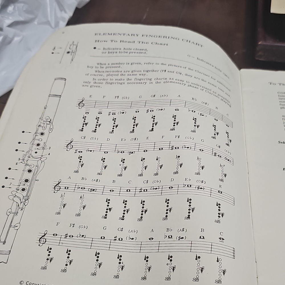 First Division Band Method Clarinet Workbook Fred Weber 1962 Home Practice