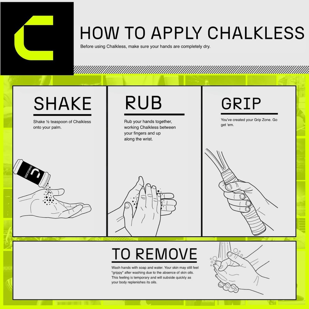 Grip Enhancer, Less Mess Non Toxic Replacement for Liquid Chalk, Grip...