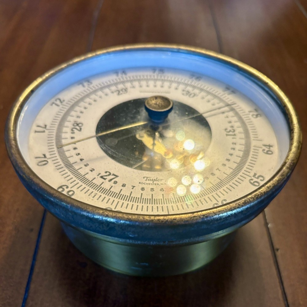Antique Brass Barometer